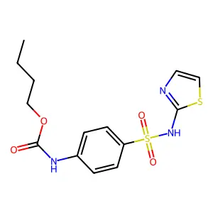 Butyl [4-(1,3-thiazol-2-ylsulfamoyl)phenyl]carbamate structure