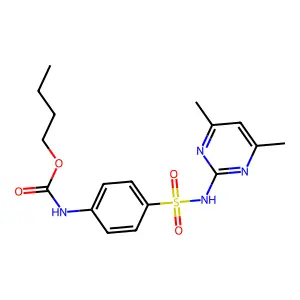 Butyl {4-[(4,6-dimethylpyrimidin-2-yl)sulfamoyl]phenyl}carbamate structure
