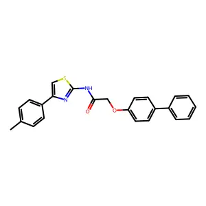 N-[4-(4-methylphenyl)-1,3-thiazol-2-yl]-2-(4-phenylphenoxy)acetamide structure