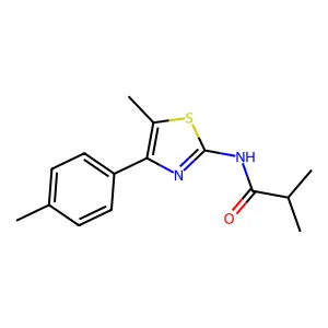 2-methyl-N-[5-methyl-4-(4-methylphenyl)-1,3-thiazol-2-yl]propanamide structure