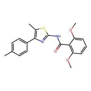 2,6-Dimethoxy-N-(5-methyl-4-p-tolyl-thiazol-2-yl)-benzamide structure