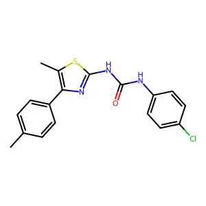 1-(4-Chlorophenyl)-3-[5-methyl-4-(4-methylphenyl)-1,3-thiazol-2-yl]urea structure