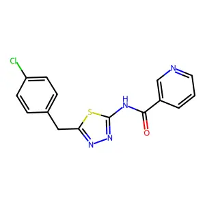 N-[5-(4-Chloro-benzyl)-[1,3,4]thiadiazol-2-yl]-nicotinamide structure