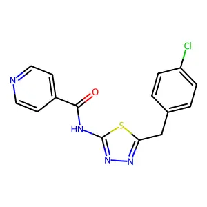 N-[5-(4-Chloro-benzyl)-[1,3,4]thiadiazol-2-yl]-isonicotinamide structure