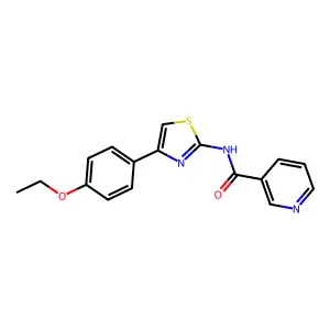 N-[4-(4-ethoxyphenyl)-1,3-thiazol-2-yl]pyridine-3-carboxamide structure