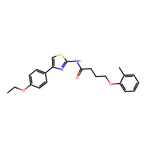 N-[4-(4-ethoxyphenyl)-1,3-thiazol-2-yl]-4-(2-methylphenoxy)butanamide structure