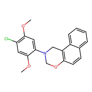 2-(4-chloro-2,5-dimethoxyphenyl)-2,3-dihydro-1H-naphtho[1,2-e][1,3]oxazine structure
