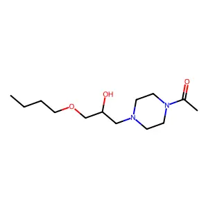 1-(4-Acetyl-1-piperazinyl)-3-butoxy-2-propanol structure