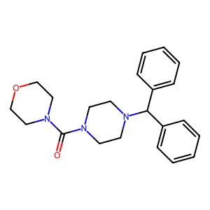 (4-Benzhydrylpiperazin-1-yl)(morpholino)methanone structure
