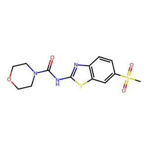 N-(6-methanesulfonyl-1,3-benzothiazol-2-yl)morpholine-4-carboxamide structure