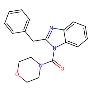 Morpholin-4-yl 2-benzylbenzimidazolyl ketone structure