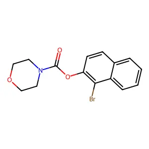 1-Bromo-2-naphthyl morpholine-4-carboxylate structure