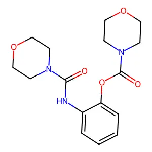 2-[(4-Morpholinylcarbonyl)amino]phenyl 4-morpholinecarboxylate structure