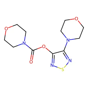 4-(4-Morpholinyl)-1,2,5-thiadiazol-3-yl 4-morpholinecarboxylate structure