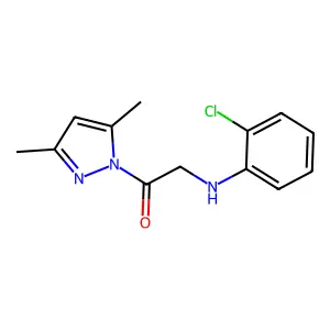 2-(2-Chloroanilino)-1-(3,5-dimethylpyrazol-1-yl)ethanone structure