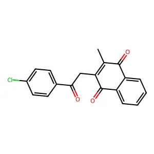 2-[2-(4-Chlorophenyl)-2-oxoethyl]-3-methylnaphthoquinone structure