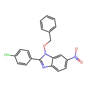 1-(benzyloxy)-2-(4-chlorophenyl)-6-nitro-1H-1,3-benzimidazole structure