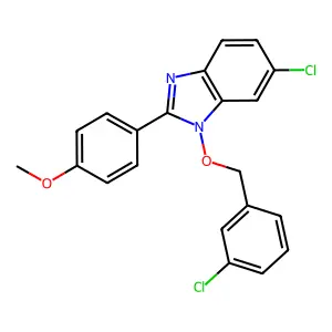 6-chloro-1-[(3-chlorobenzyl)oxy]-2-(4-methoxyphenyl)-1H-1,3-benzimidazole structure