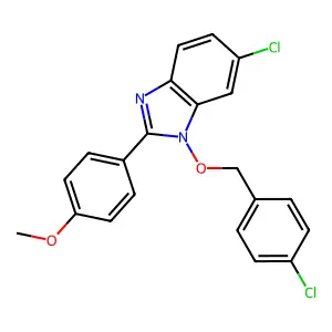 6-chloro-1-[(4-chlorobenzyl)oxy]-2-(4-methoxyphenyl)-1H-1,3-benzimidazole structure