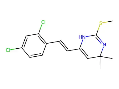 6-[2-(2,4-dichlorophenyl)ethenyl]-4,4-dimethyl-2-methylsulfanyl-1H-pyrimidine structure