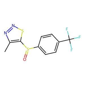 4-Methyl-5-{[4-(trifluoromethyl)phenyl]sulfinyl}-1,2,3-thiadiazole structure