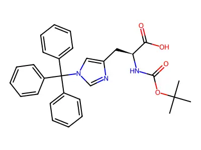 2-(Tert-butoxycarbonylamino)-3-[1-(p-tolylsulfonyl)imidazol-4-yl]propanoic acid structure