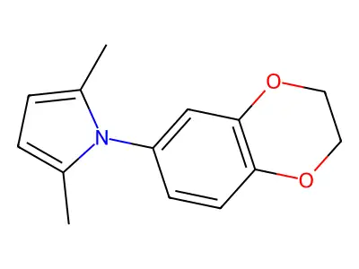 1-(2,3-dihydro-1,4-benzodioxin-6-yl)-2,5-dimethyl-1H-pyrrole structure