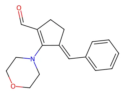 2-(Morpholin-4-yl)-3-(phenylmethylidene)cyclopent-1-ene-1-carbaldehyde structure