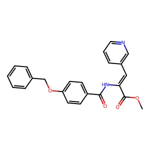 (E)-methyl 2-(4-(benzyloxy)benzamido)-3-(pyridin-3-yl)acrylate structure