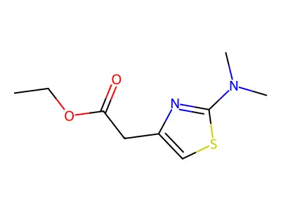 4-Thiazoleacetic acid, 2-(dimethylamino)-, ethyl ester structure