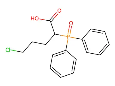 5-Chloro-2-(diphenylphosphoryl)pentanoic acid structure