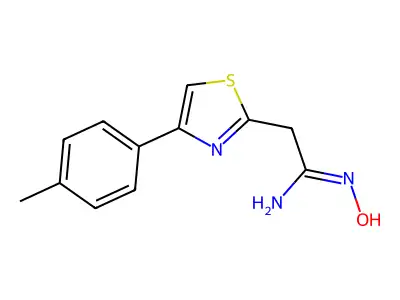 N'-hydroxy-2-[4-(4-methylphenyl)-1,3-thiazol-2-yl]ethanimidamide structure