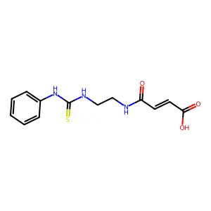 (Z)-4-oxo-4-((2-(3-phenylthioureido)ethyl)amino)but-2-enoic acid structure