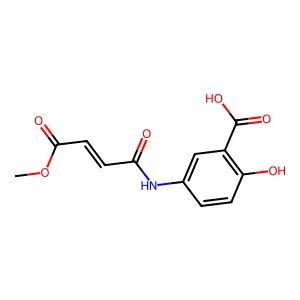 2-Hydroxy-5-[3-(methyl carboxy)prop-2-enamido]benzoic acid structure