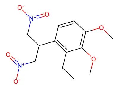 1-(1,3-Dinitropropan-2-yl)-2-ethyl-3,4-dimethoxybenzene structure