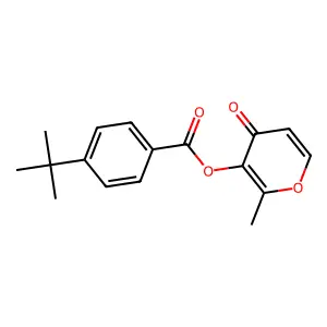 2-Methyl-4-oxopyran-3-yl 4-(tert-butyl)benzoate structure