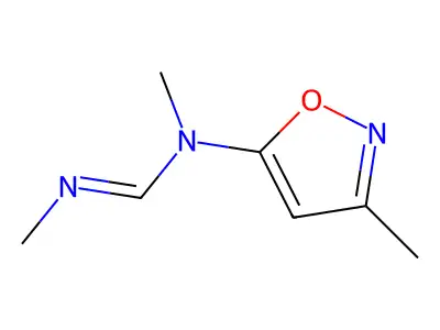 N,N-dimethyl-N'-(3-methyl-1,2-oxazol-5-yl)methanimidamide structure