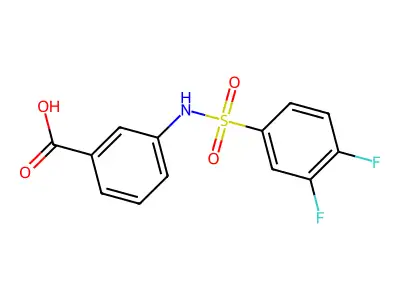 3-(3,4-Difluorobenzenesulfonamido)benzoic acid structure