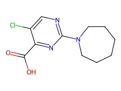 2-(Azepan-1-yl)-5-chloropyrimidine-4-carboxylic acid structure