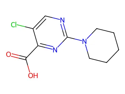 5-Chloro-2-(piperidin-1-yl)pyrimidine-4-carboxylic acid structure