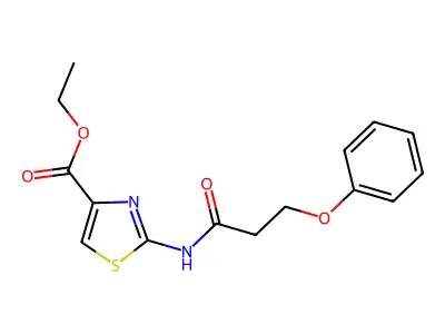 Ethyl 2-(3-phenoxypropanamido)thiazole-4-carboxylate structure