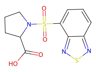 1-(2,1,3-Benzothiadiazol-4-ylsulfonyl)pyrrolidine-2-carboxylic acid structure