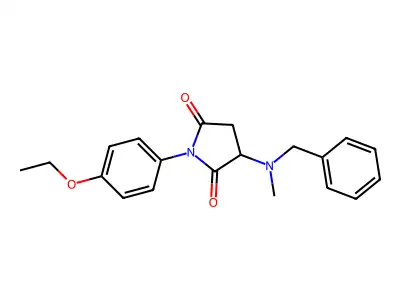 3-[Benzyl(methyl)amino]-1-(4-ethoxyphenyl)pyrrolidine-2,5-dione structure