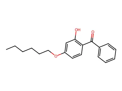 (4-(Hexyloxy)-2-hydroxyphenyl)(phenyl)methanone structure