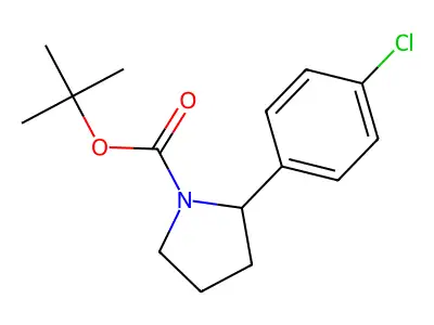 Tert-butyl 2-(4-chlorophenyl)pyrrolidine-1-carboxylate structure