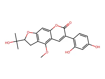 Licofuranocoumarin structure