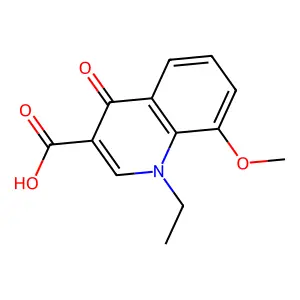 1-Ethyl-8-methoxy-4-oxo-1,4-dihydro-3-quinolinecarboxylic acid structure