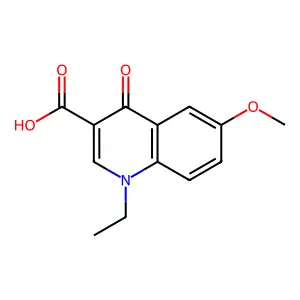 1-Ethyl-6-methoxy-4-oxo-1,4-dihydroquinoline-3-carboxylic acid structure