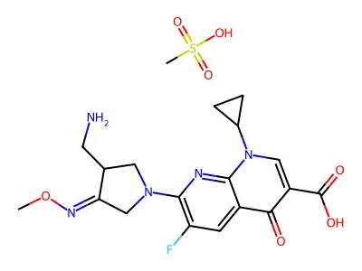 Gemifloxacin mesylate structure