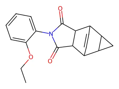 2-(2-ethoxyphenyl)hexahydro-4,6-ethenocyclopropa[f]isoindole-1,3(2H,3aH)-dione structure